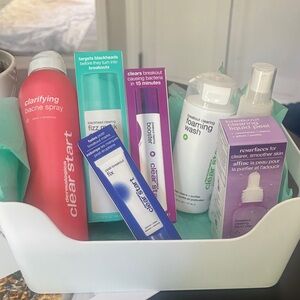 Dermalogica Clear Start Skincare Set - Red, Blue, White, Green, Purple